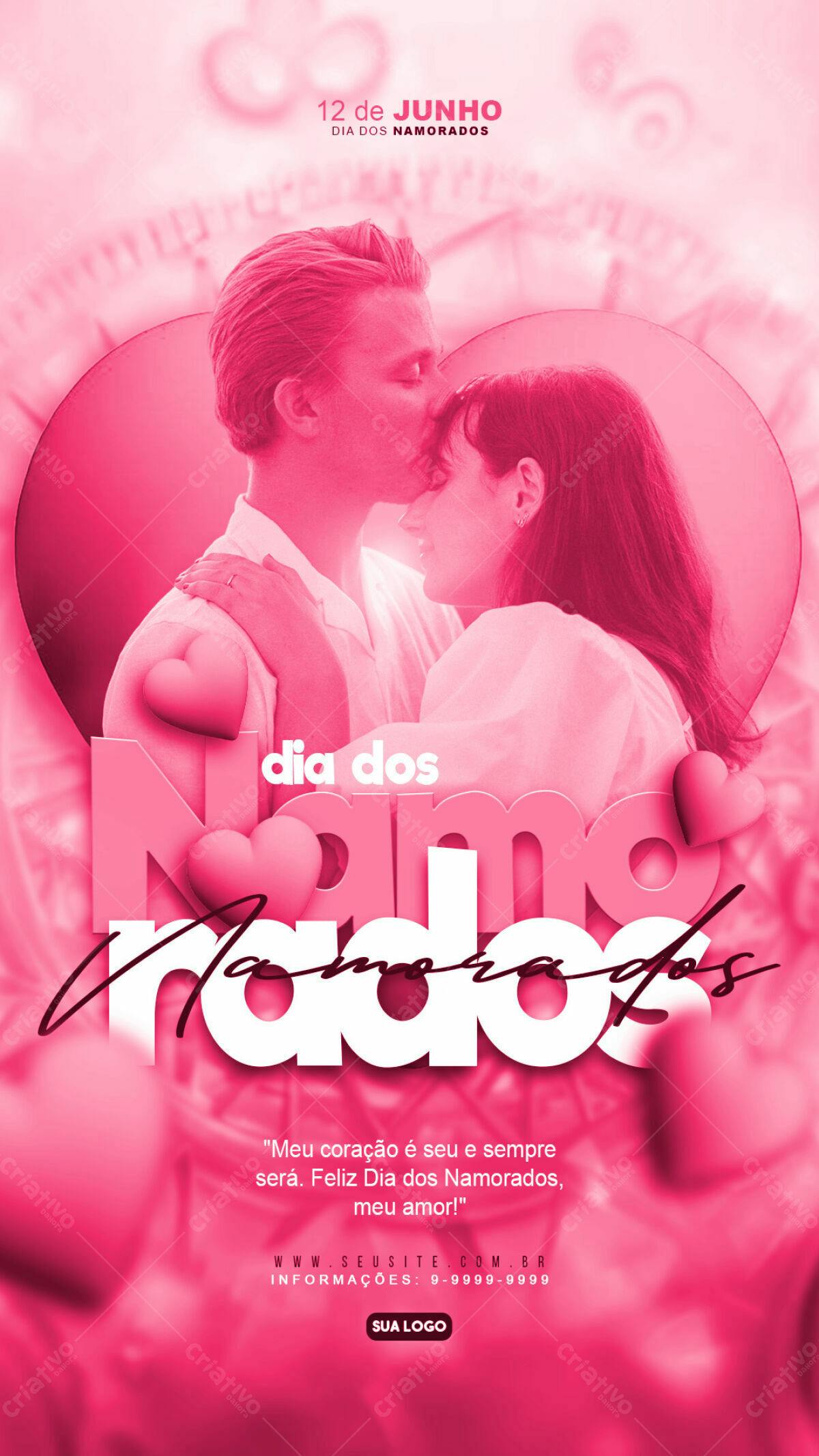 Flyer Dia dos Namorados PSD Editável