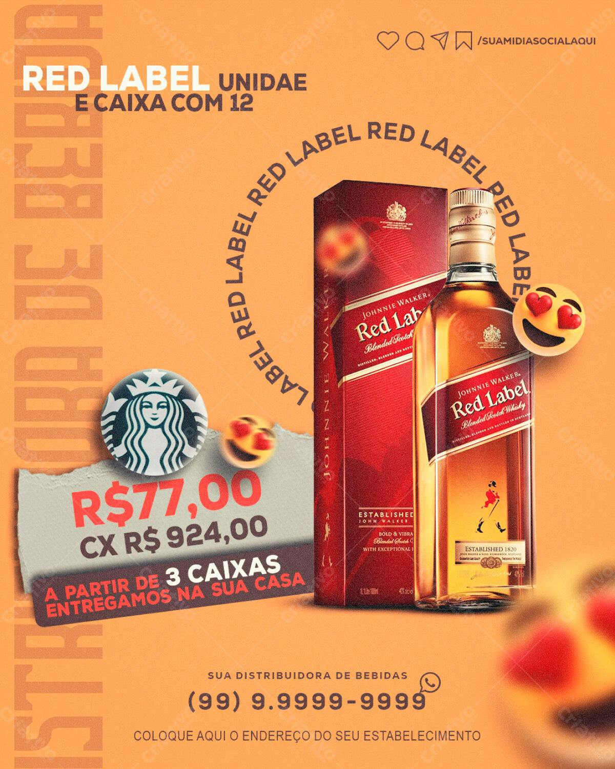 Promoção Johnnie Walker Red Label PSD Editável