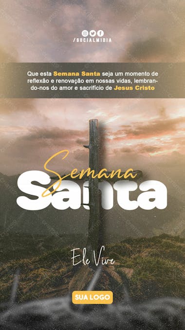 Ele vive semana santa story