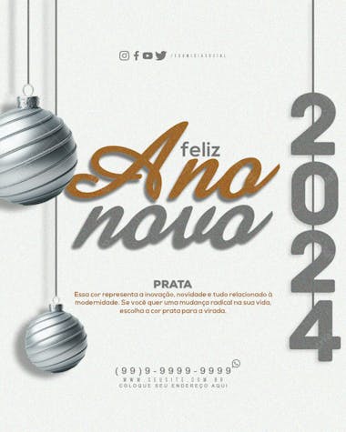 Feliz ano novo prata feed 2