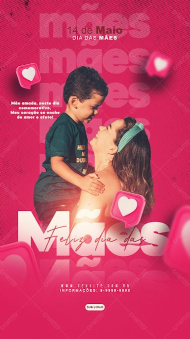 Feliz dia das mães story