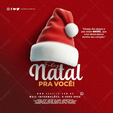 Feliz natal para você feed