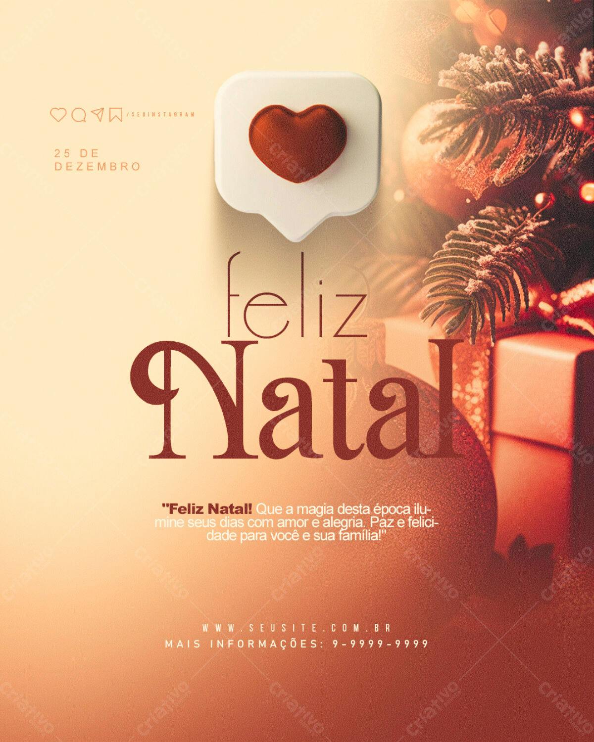 Postagem de Natal PSD Editável