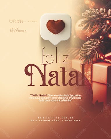 Feliz natal social media feed