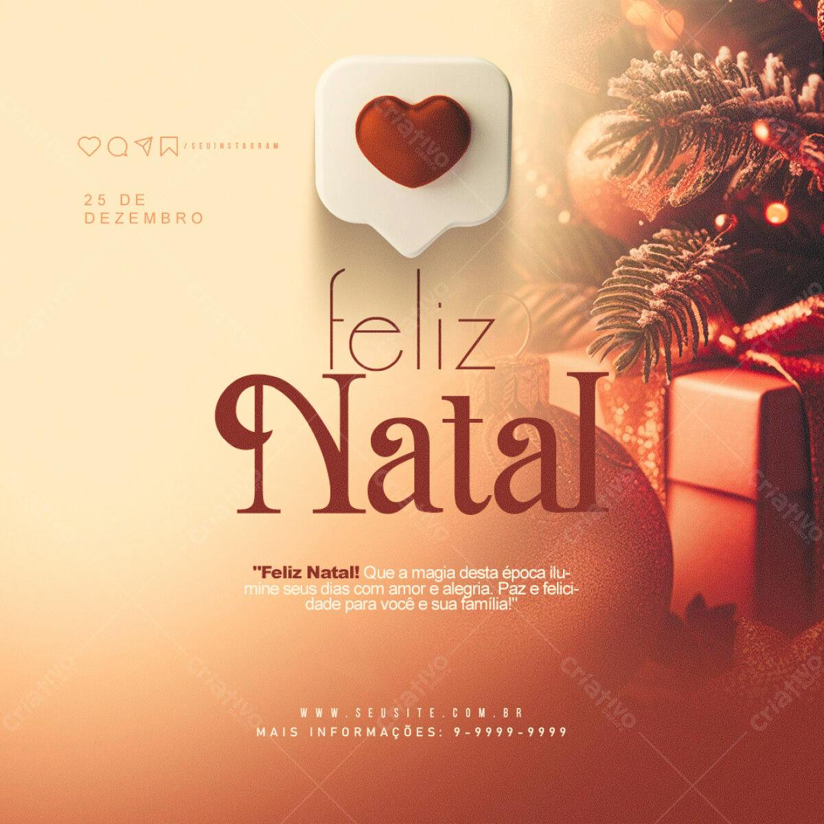 Postagem Instagram Natal PSD Editável