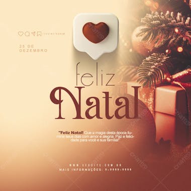 Feliz natal social media feed