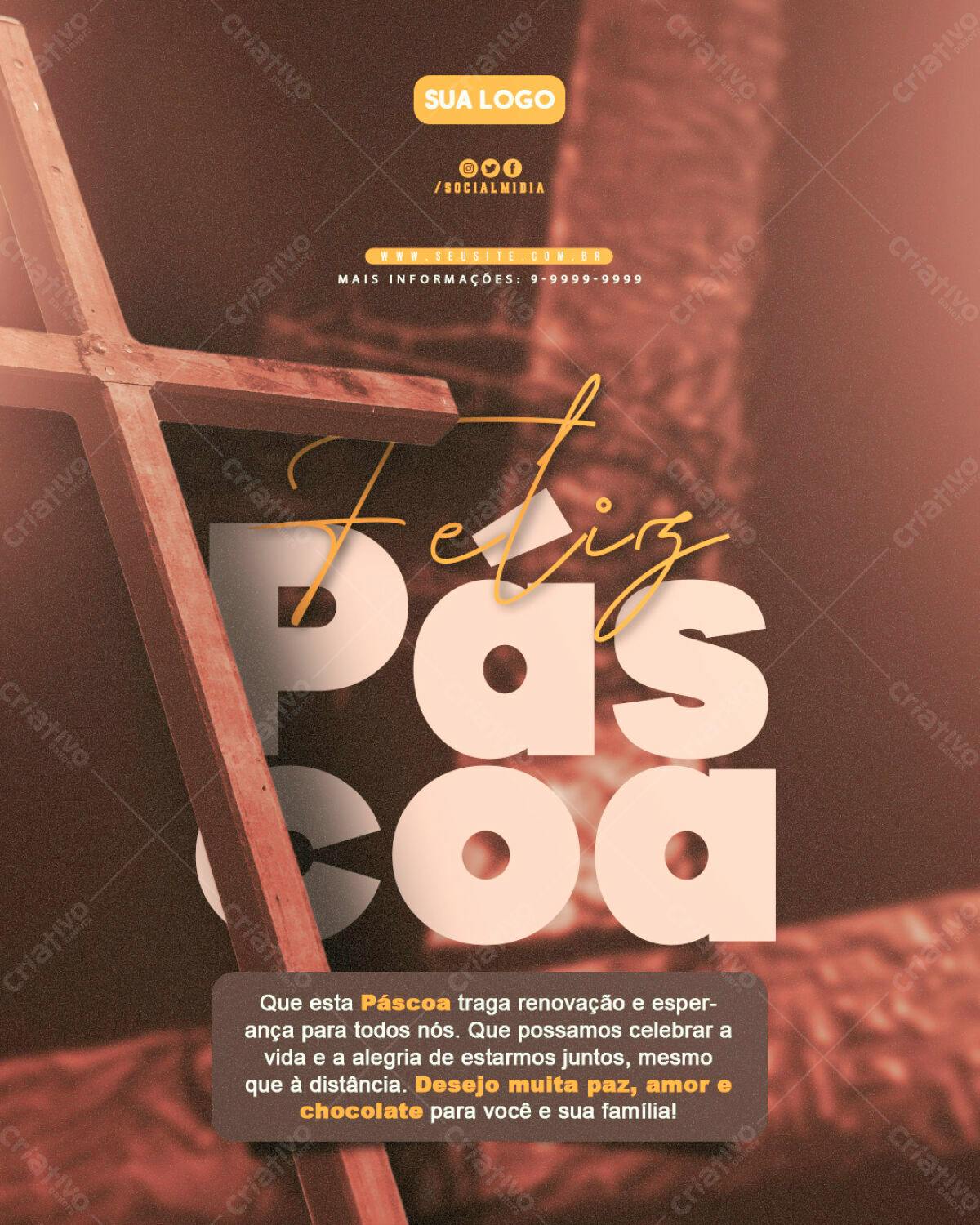 Flyer Páscoa PSD Editável