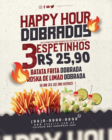 Happy hour dobrados feed