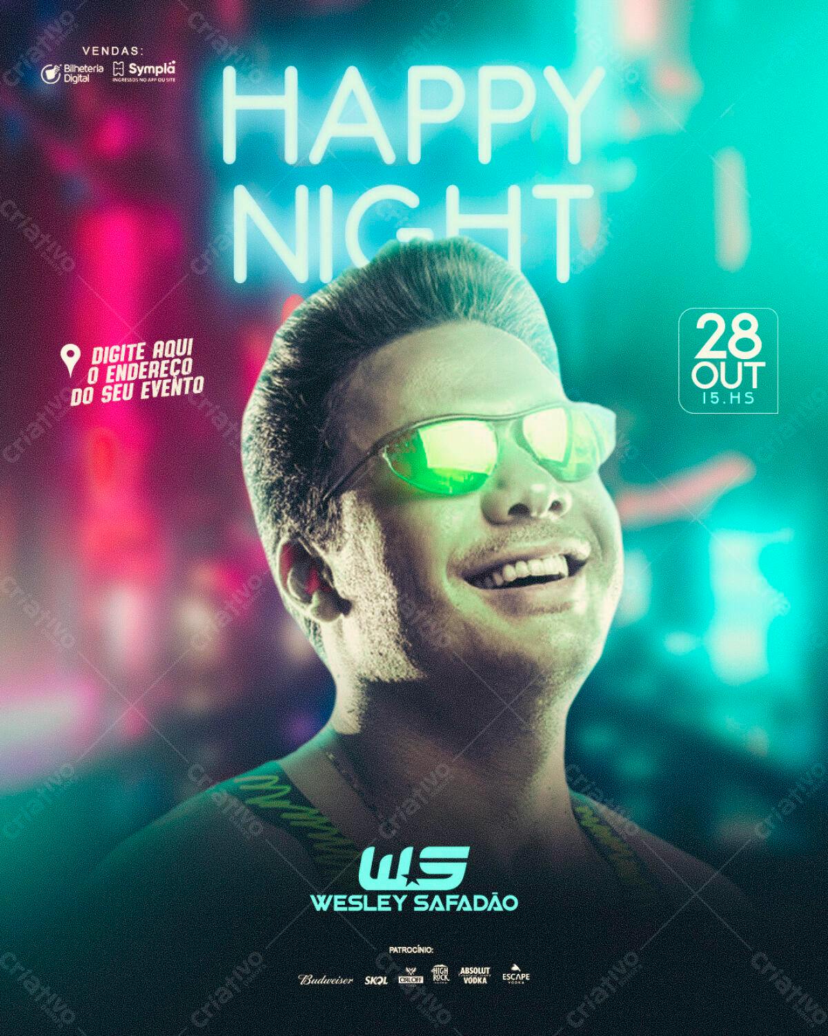 Flyer para Show Wesley Safadão PSD Editável