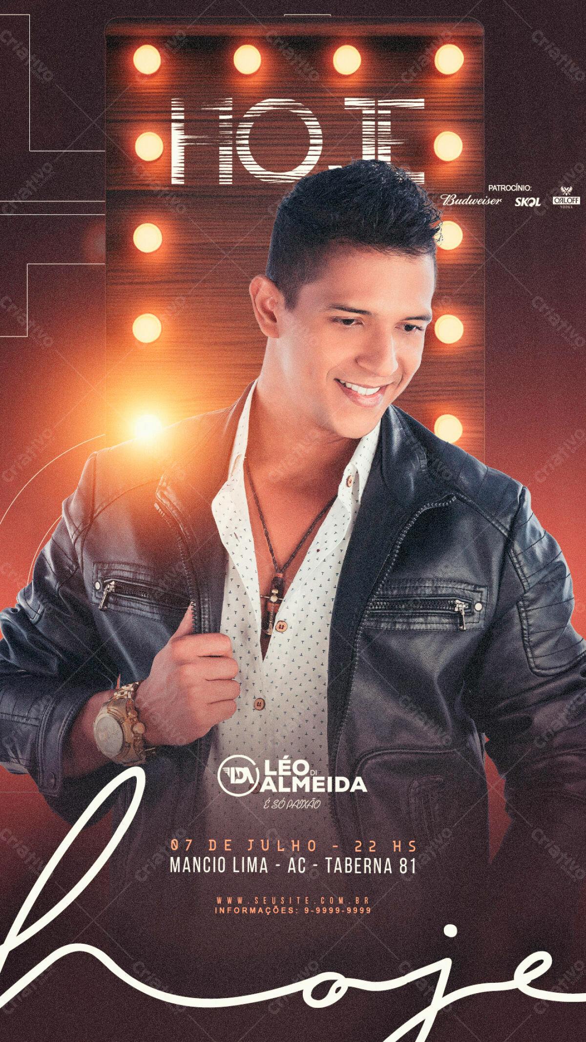 Flyer para Show Musical PSD Editável