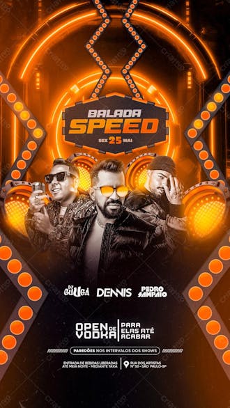 Balada speed story psd editável