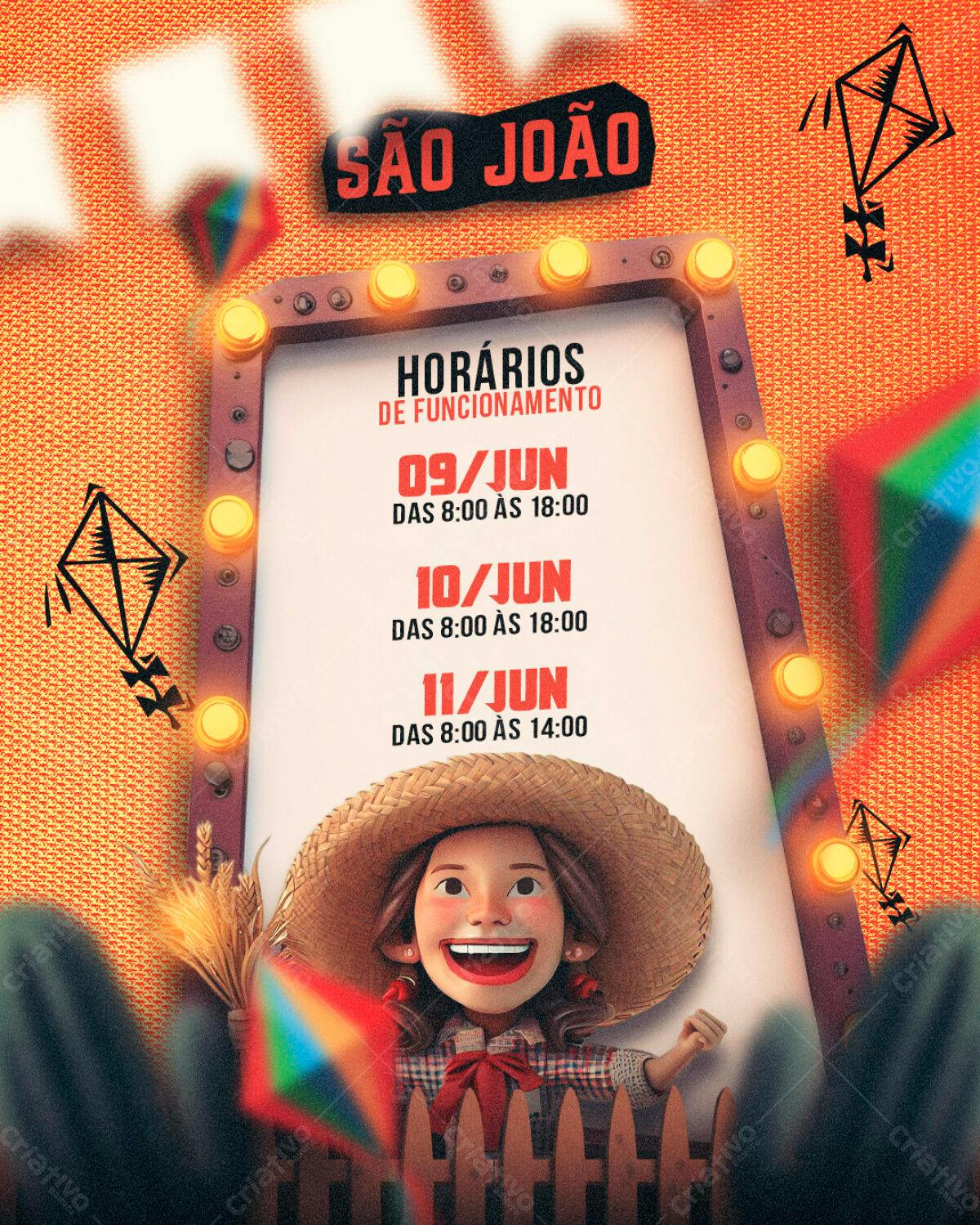 Flyer Festa Junina PSD Editável