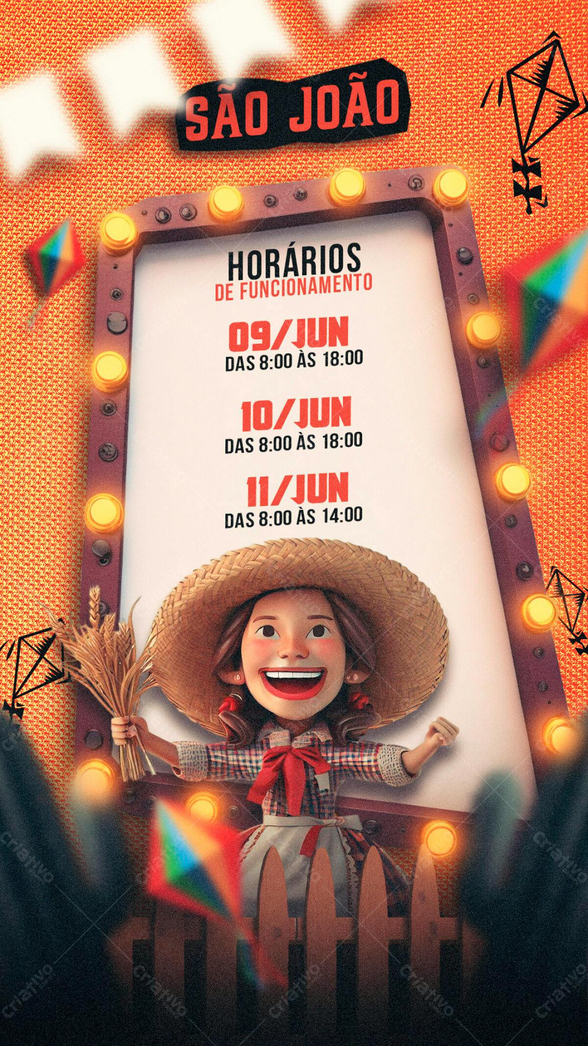 Flyer Festa Junina PSD Editável