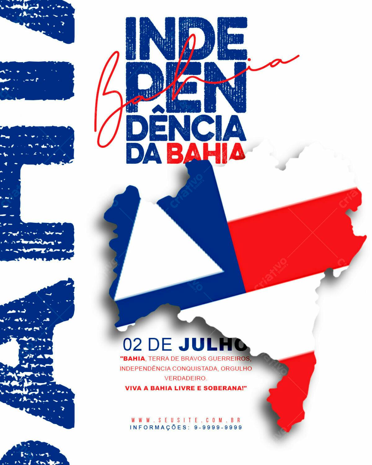 Flyer Independência da Bahia PSD Editável