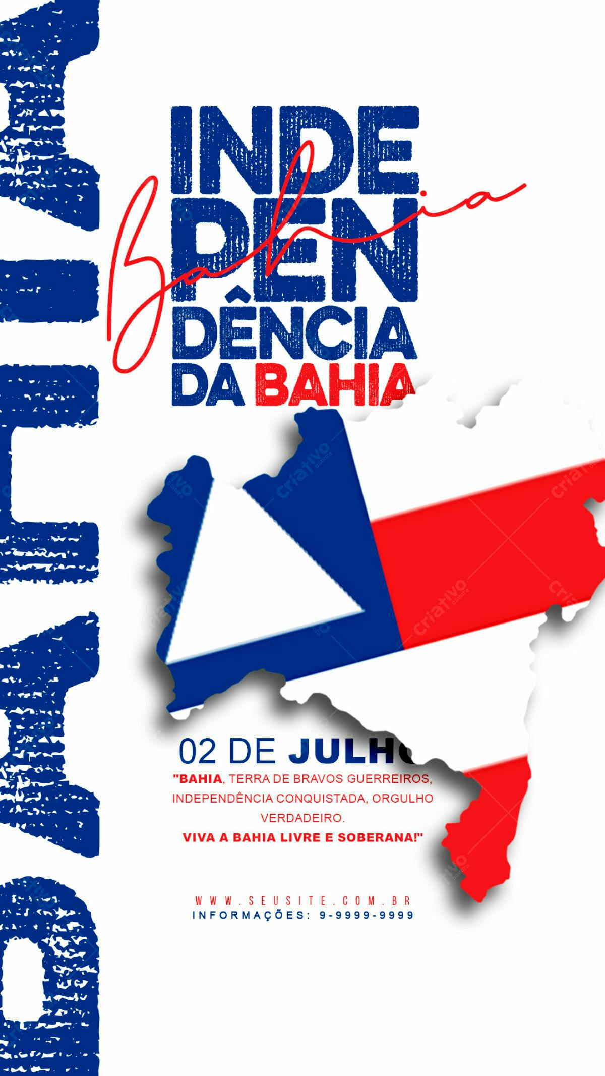 Flyer Independência da Bahia PSD Editável