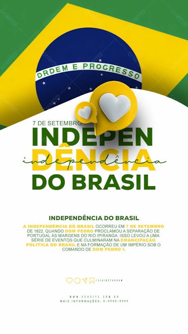 Independência do brasil de setembro story