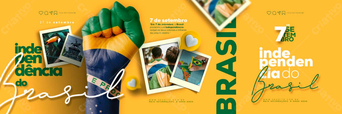 Banner Dia da Independência do Brasil PSD Editável