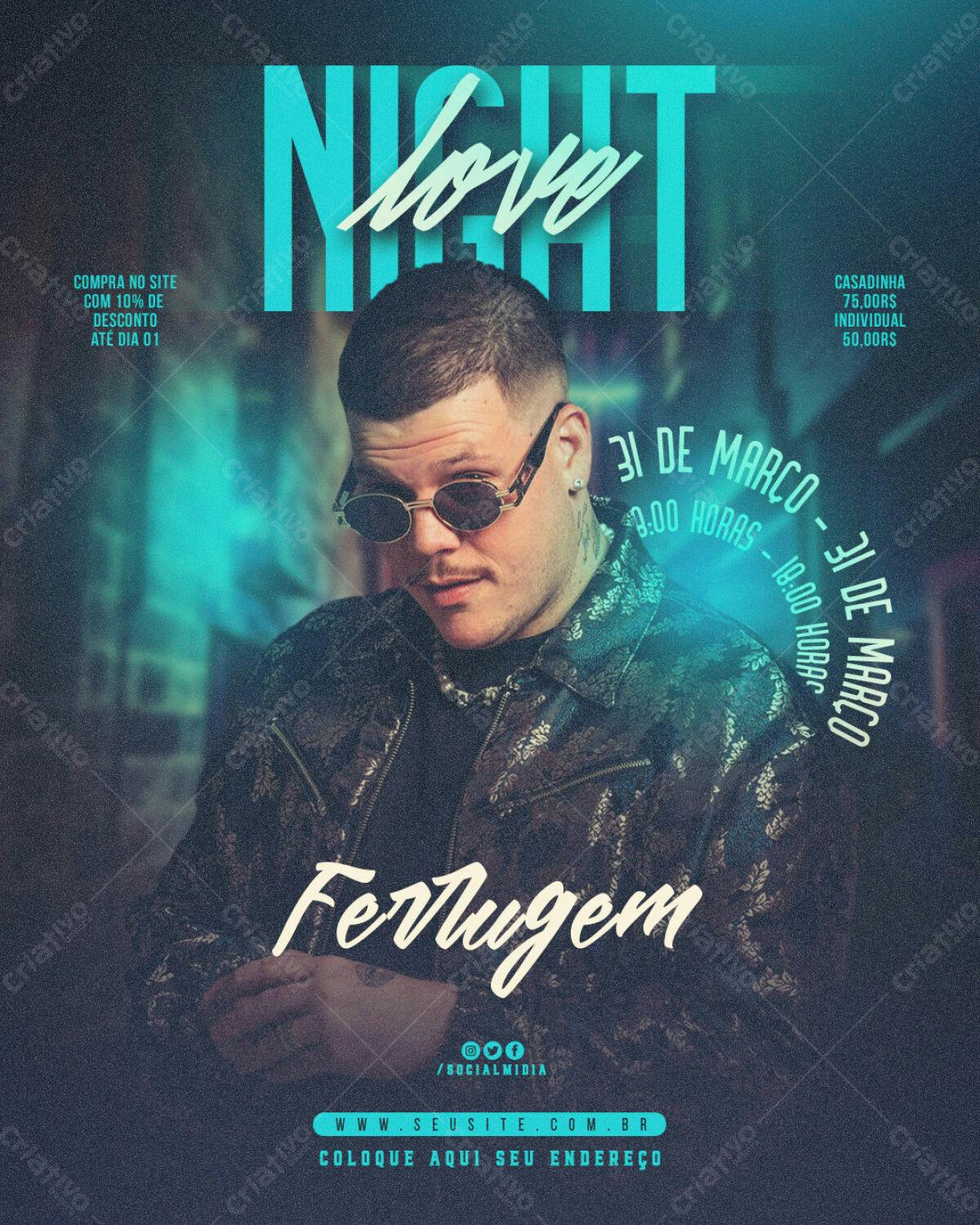 Flyer Show Ferrugem PSD Editável