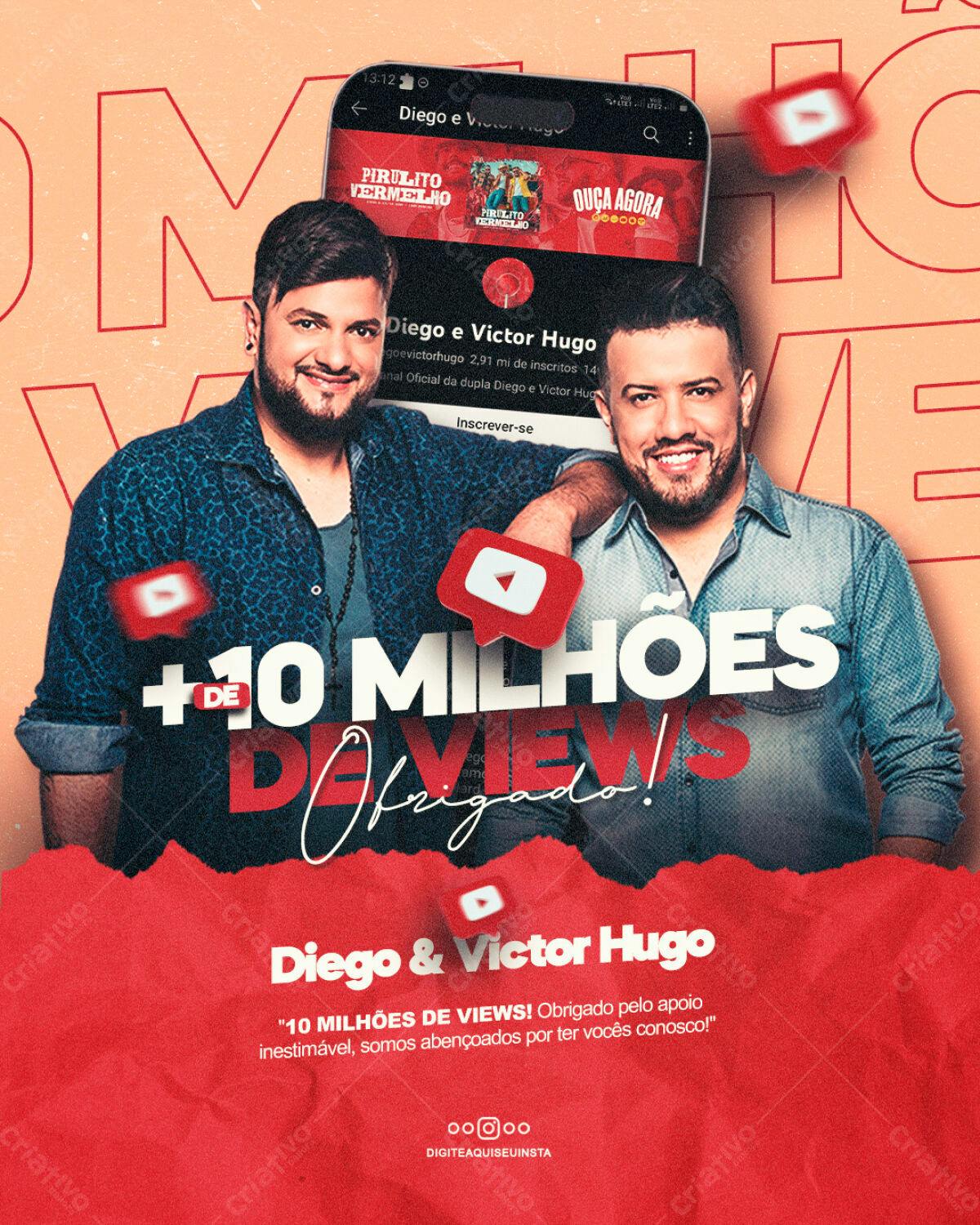 Flyer para Músicos Sertanejos PSD Editável