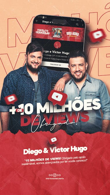 Mais de milhões de views story