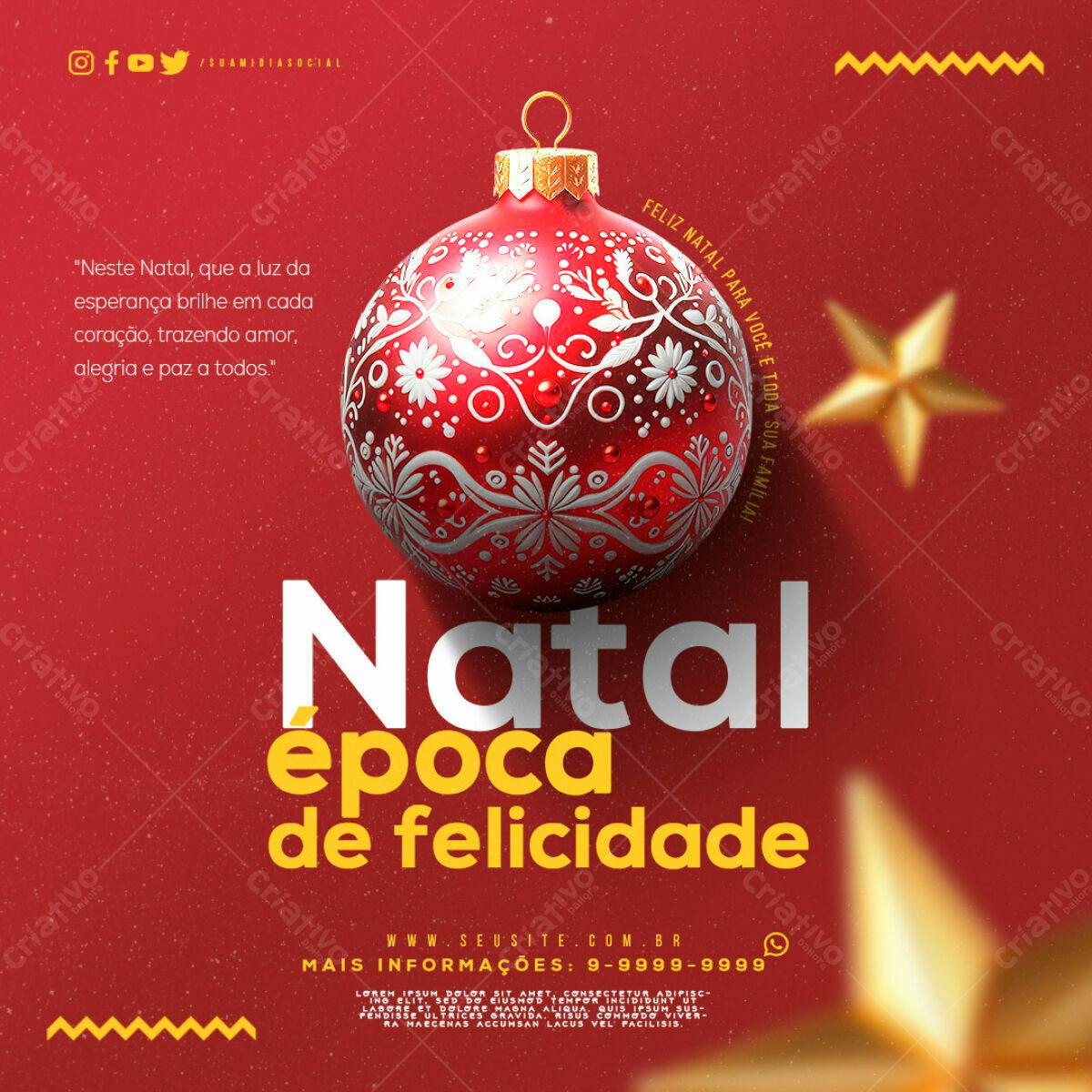 Flyer para Natal PSD Editável