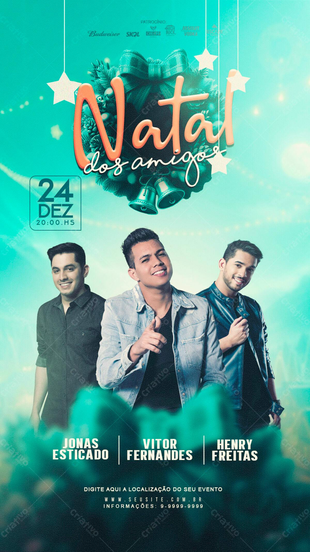 Flyer Natal dos Amigos PSD Editável