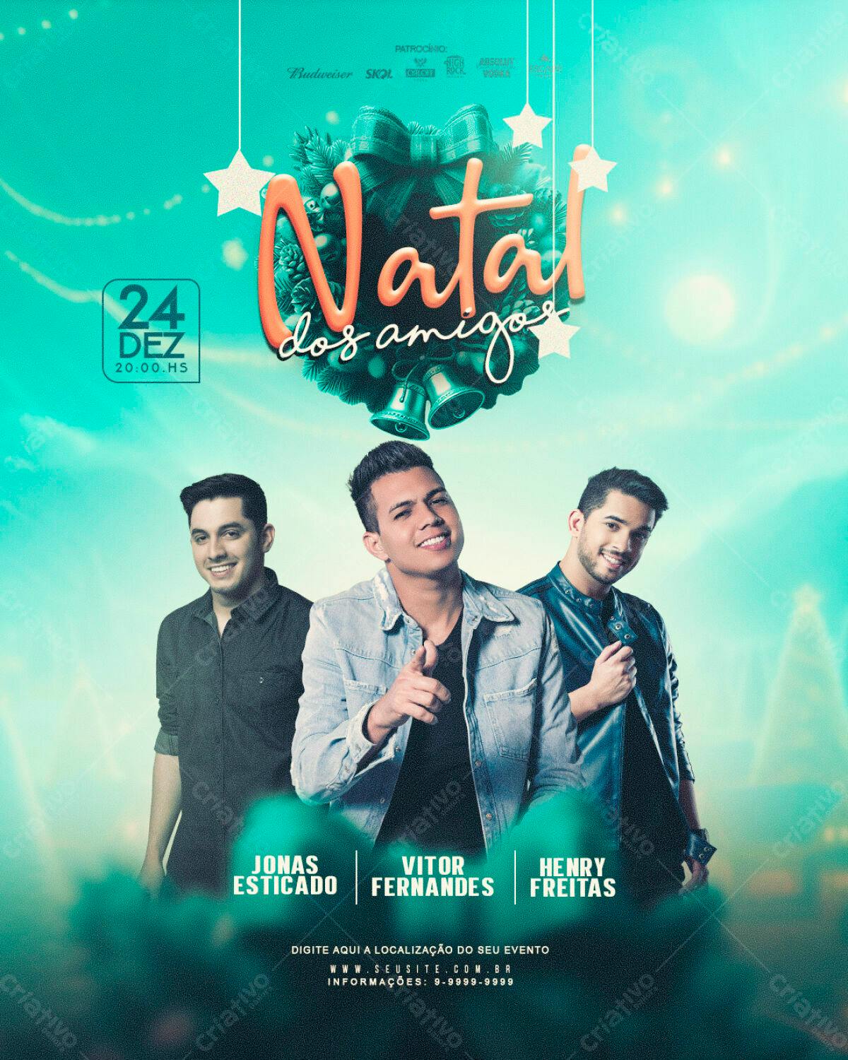 Flyer Natal dos Amigos PSD Editável