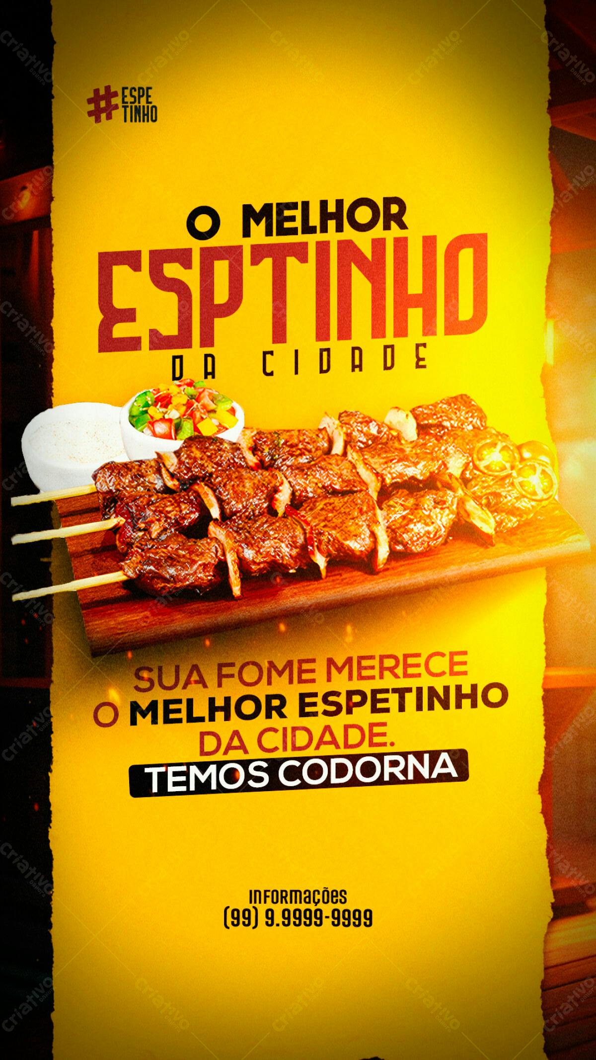 Flyer para Churrasco e Espetos PSD Editável