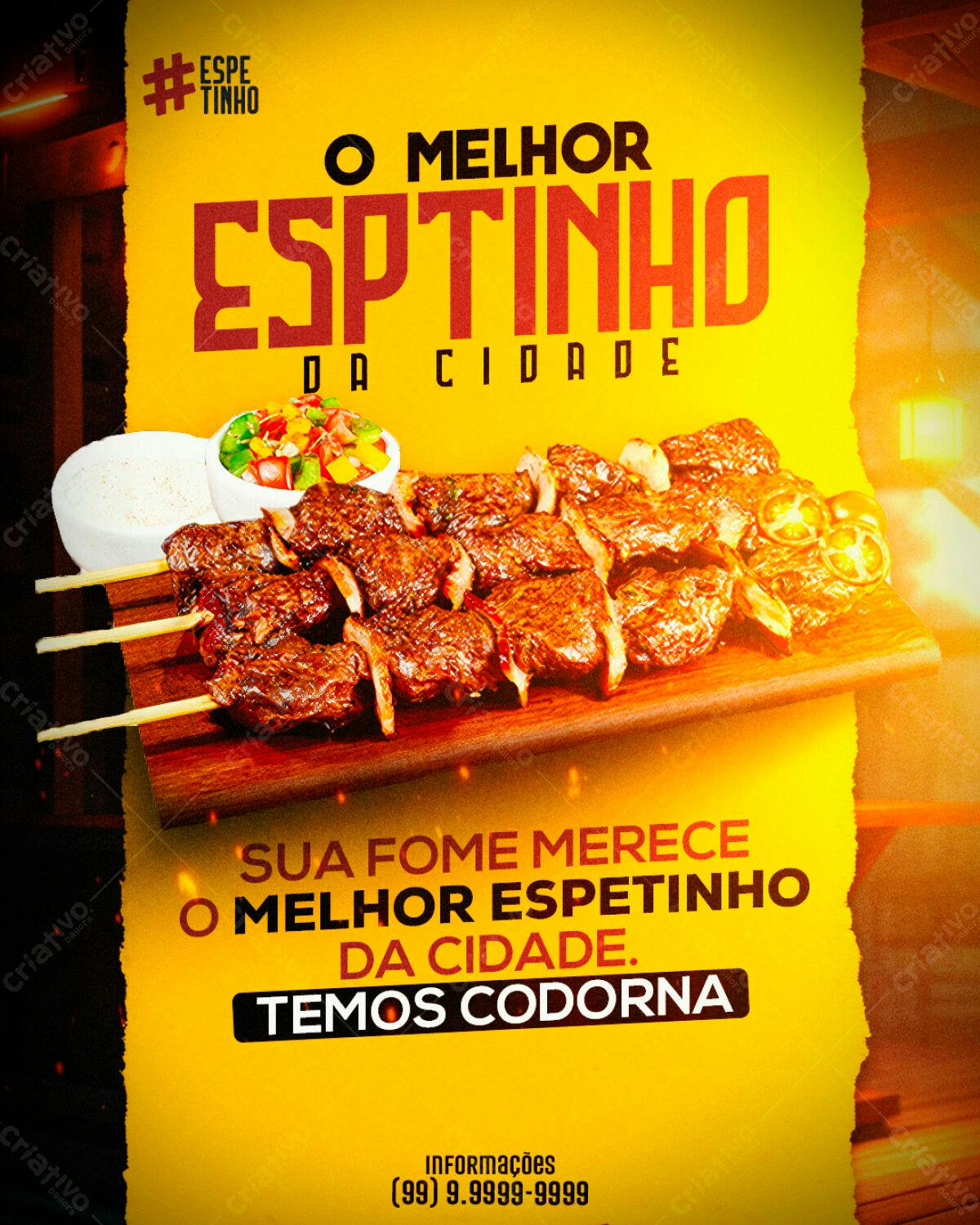 Flyer para Churrascaria PSD Editável