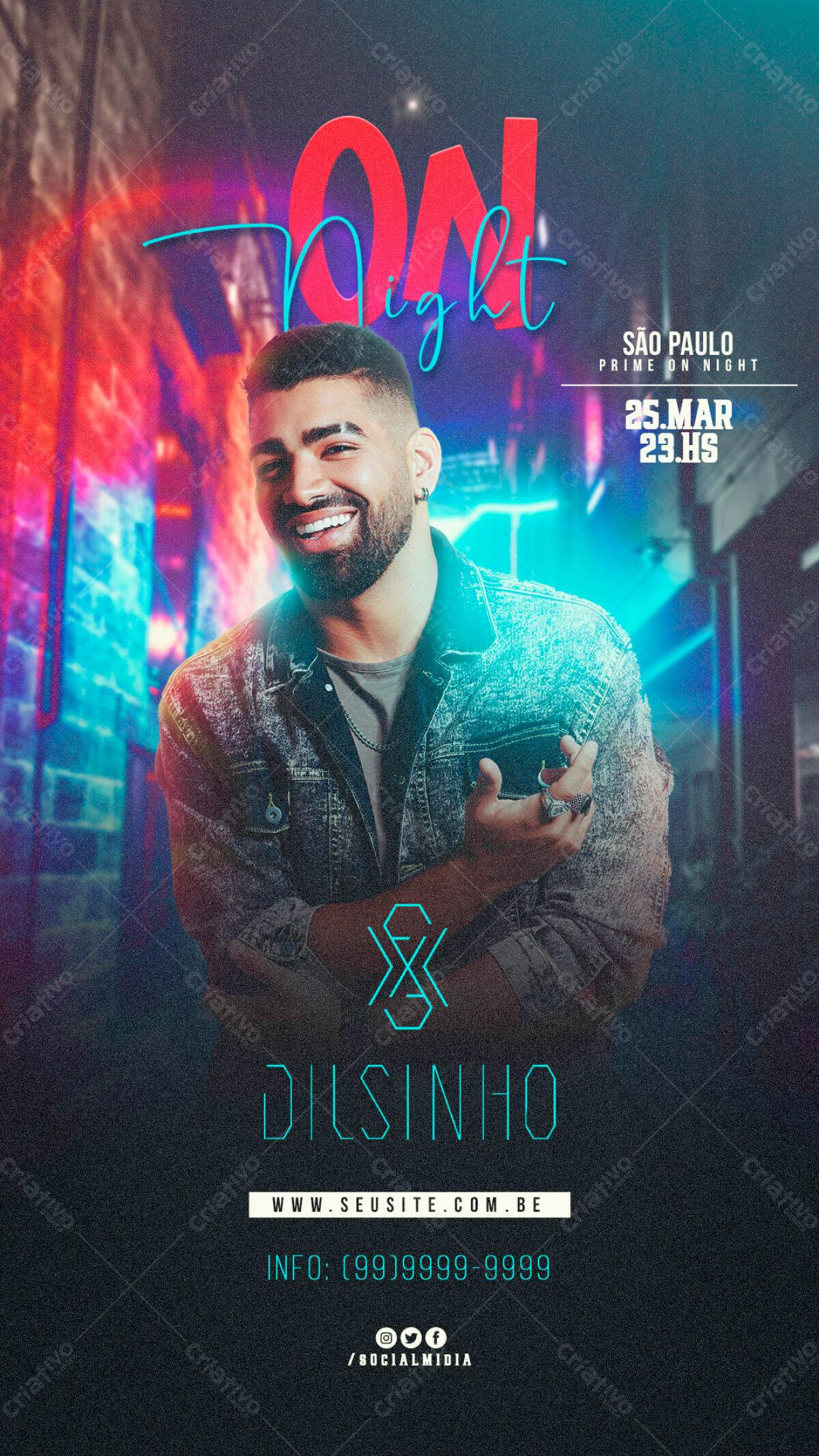 Flyer para Festa com Dilsinho PSD Editável