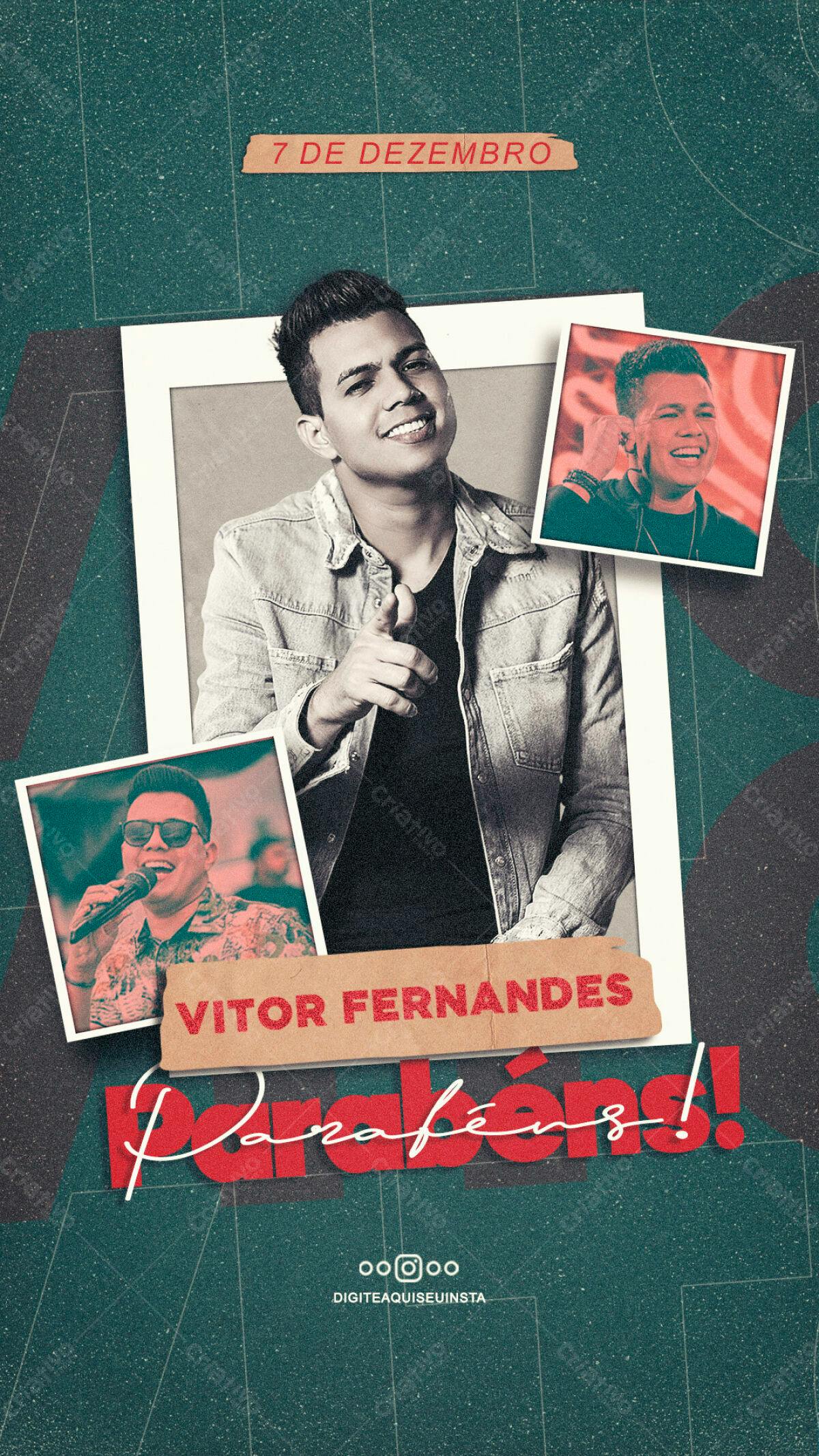 Flyer para Show Vitor Fernandes PSD Editável