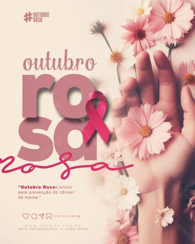 Outubro rosa social midia feed