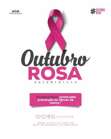 Outubro rosa social midia feed