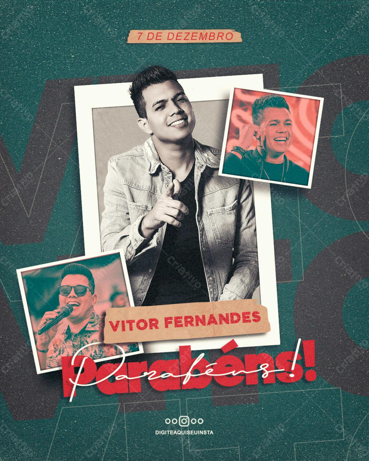 Flyer para Show Vitor Fernandes PSD Editável