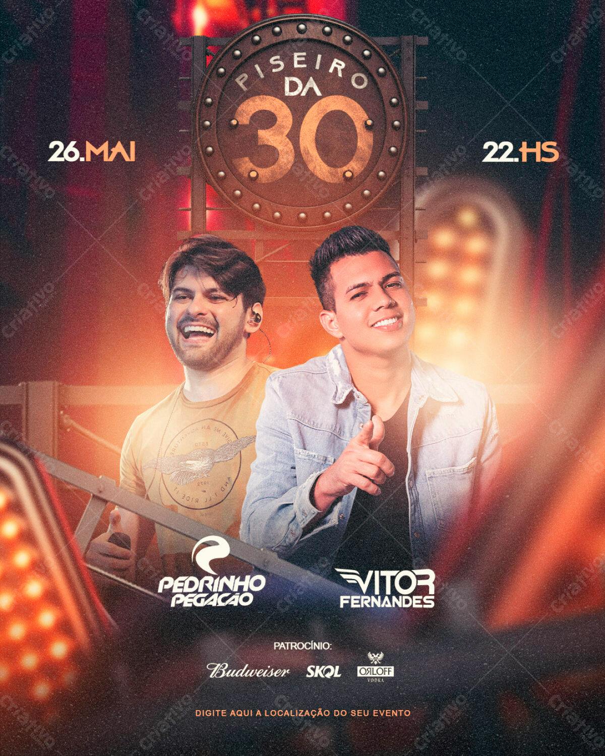 Flyer Piseiro da 30 PSD Editável