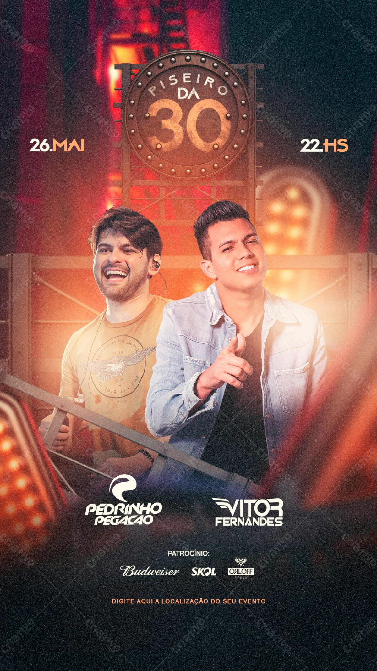 Flyer Piseiro da 30 PSD Editável