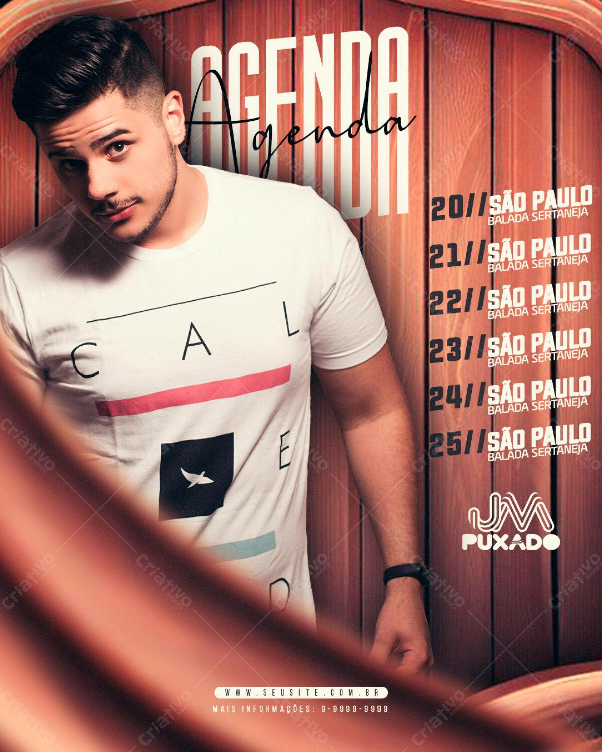 Flyer para Shows Sertanejos em SP PSD Editável
