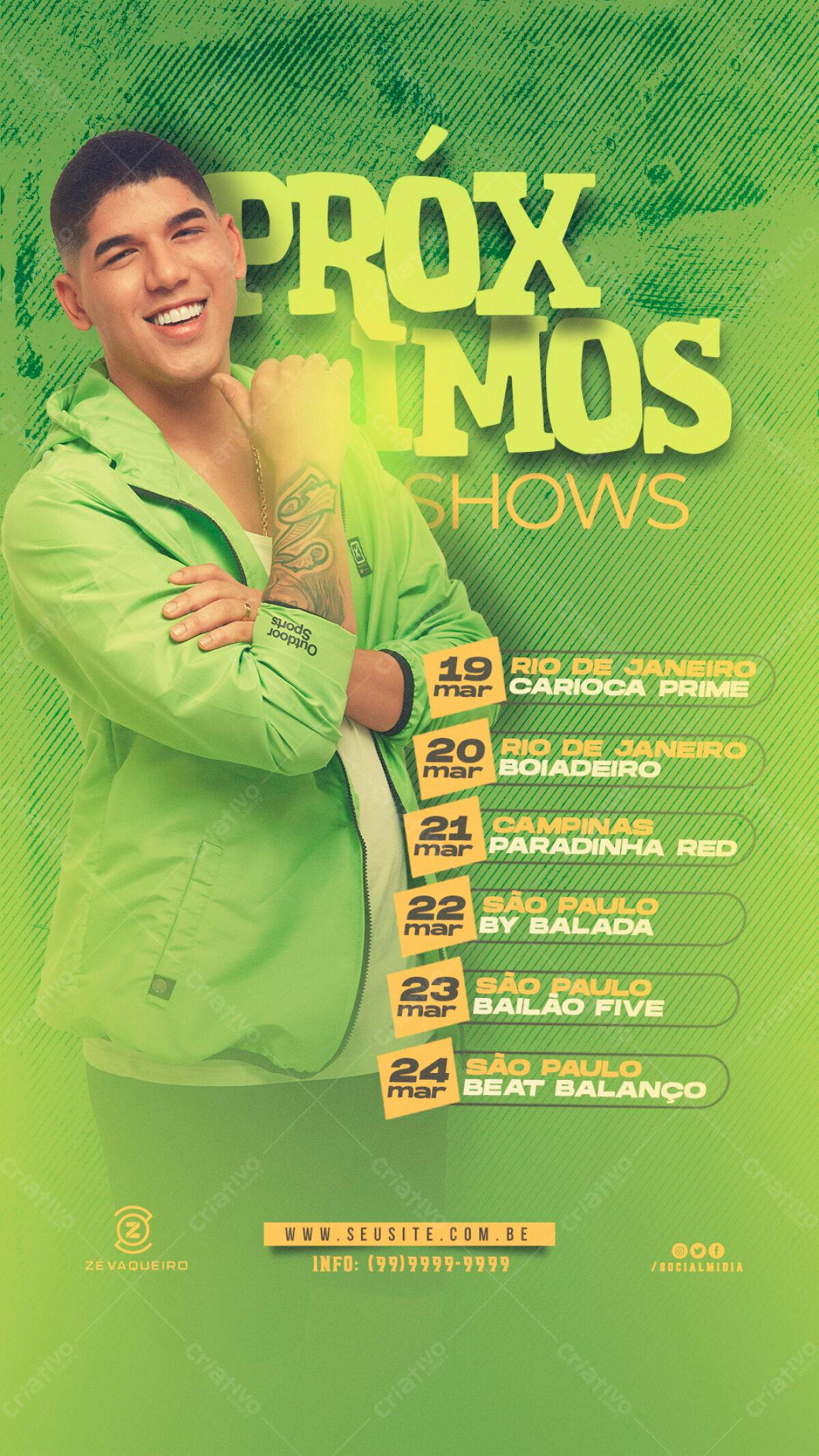 Flyer Shows Zé Vaqueiro PSD Editável