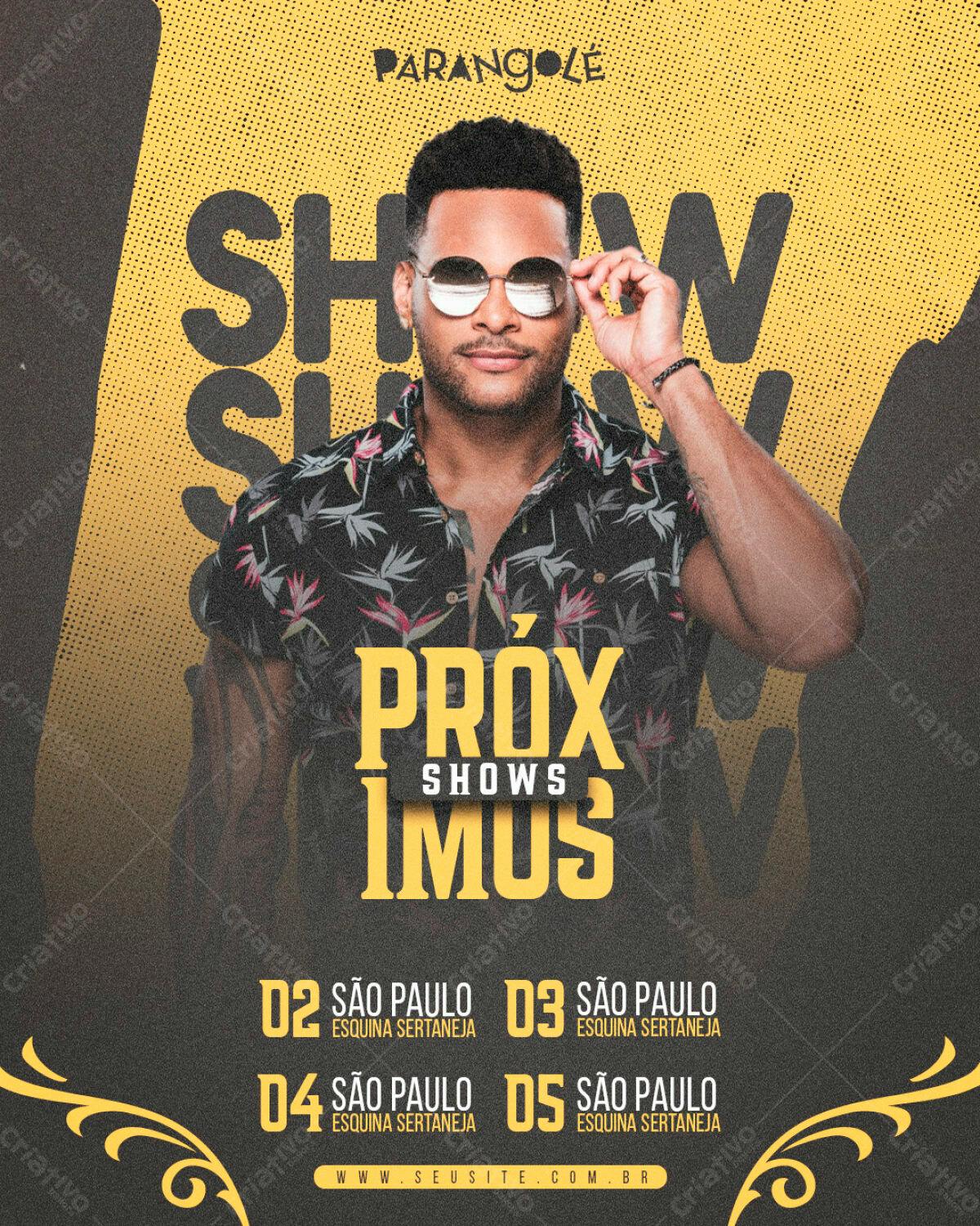 Flyer para Show do Parangolé PSD Editável