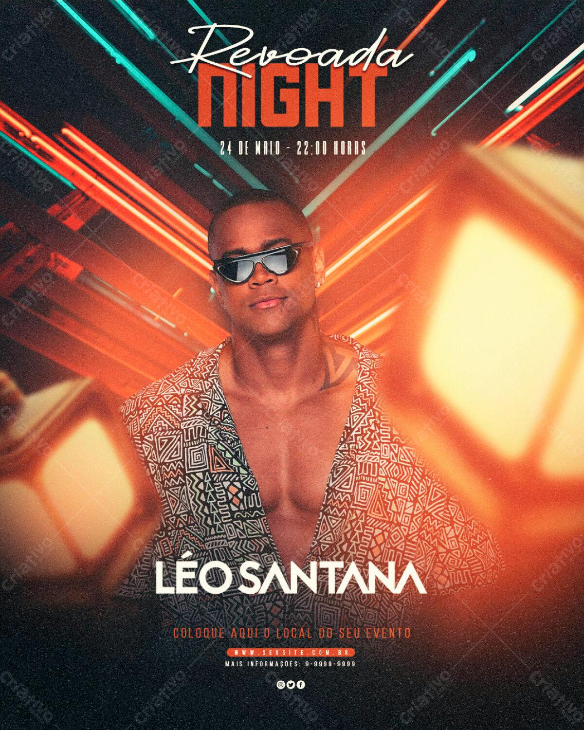 Flyer para Festa Revoada Night PSD Editável
