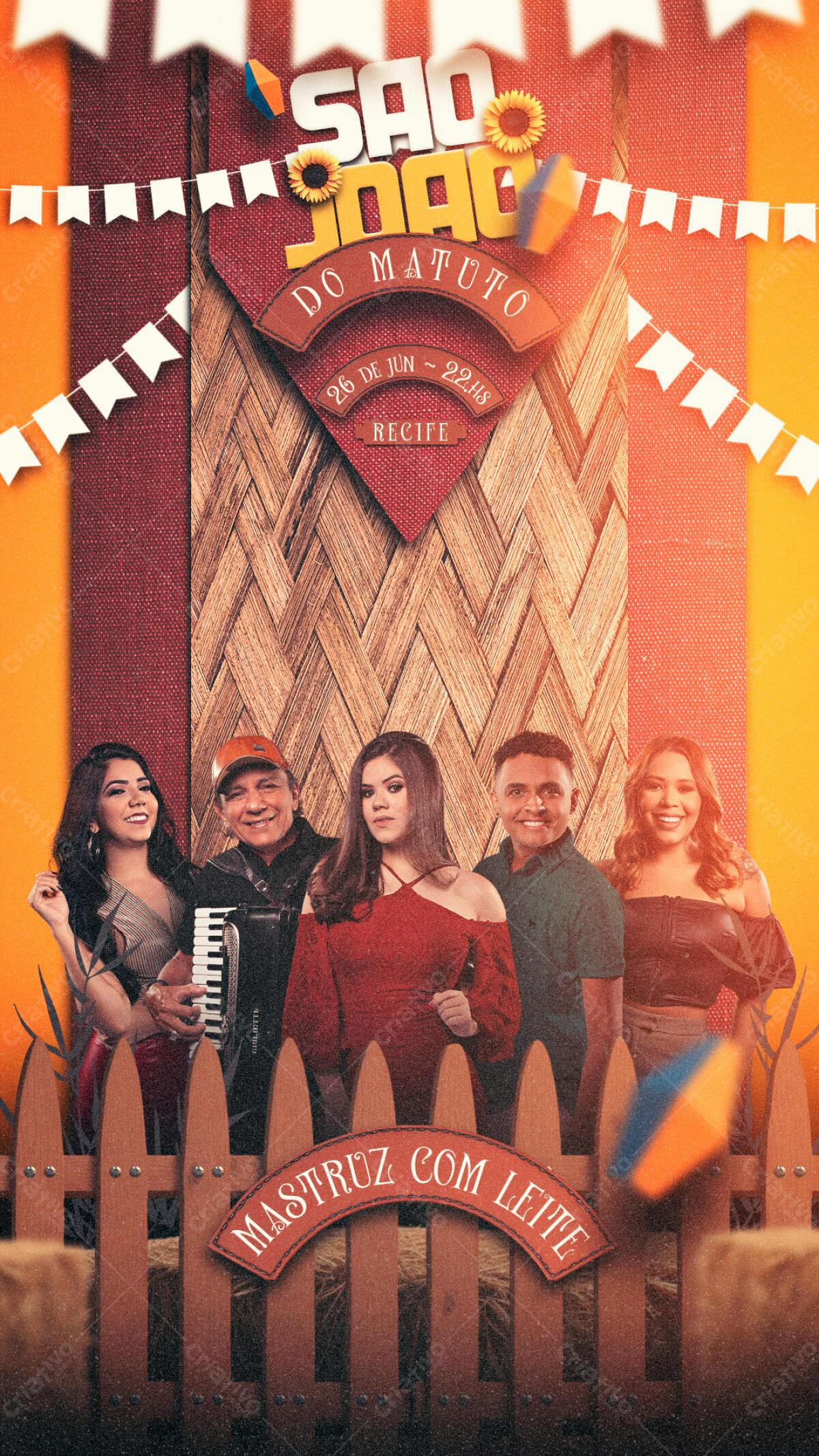 Flyer São João do Matuto PSD Editável