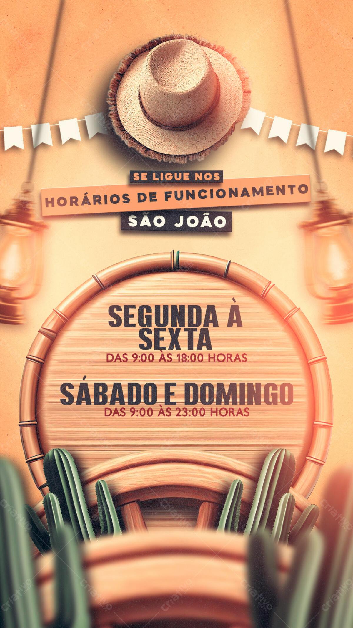 Flyer Horários São João PSD Editável