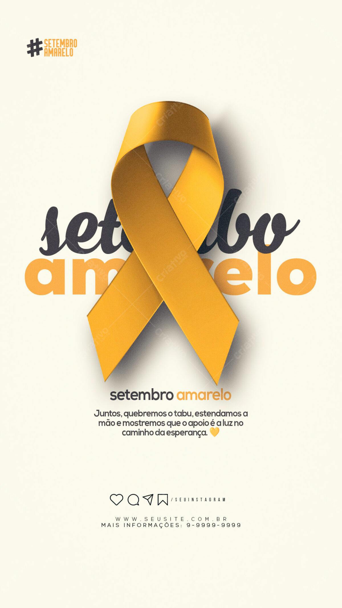 Flyer Setembro Amarelo PSD Editável