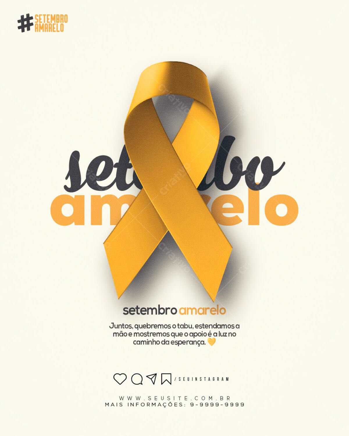 Flyer Setembro Amarelo PSD Editável