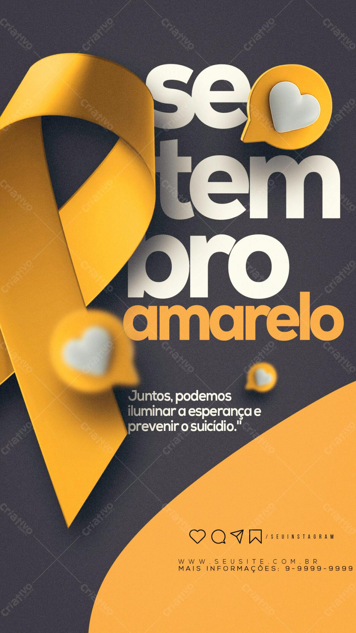 Flyer Setembro Amarelo PSD Editável