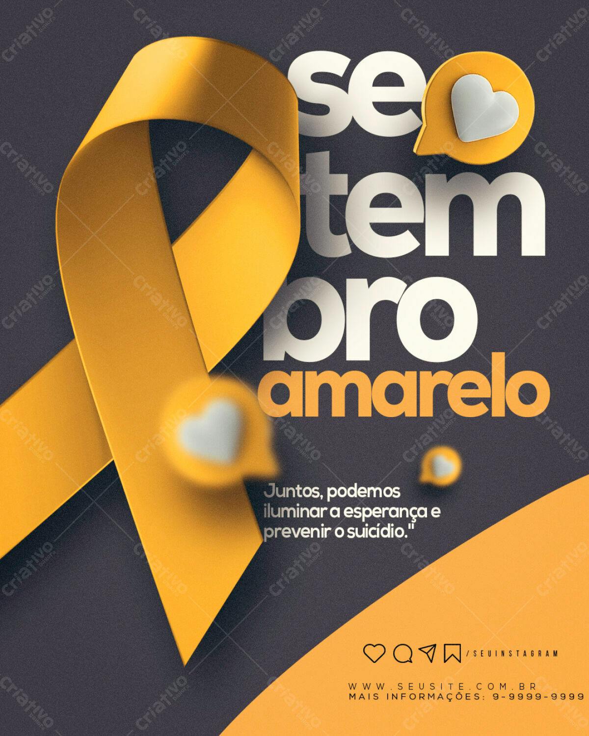 Flyer Setembro Amarelo PSD Editável