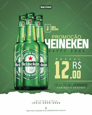 Promoção heineken cerveja feed