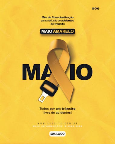 Maio amarelo social media feed