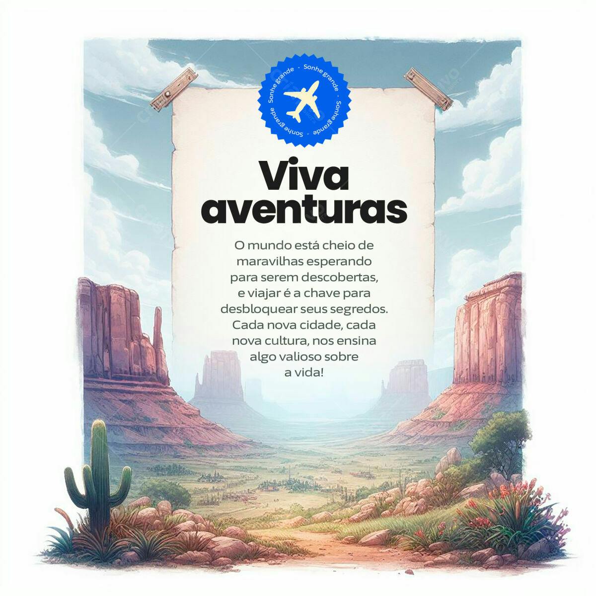 Flyer para Viagem e Aventura PSD Editável