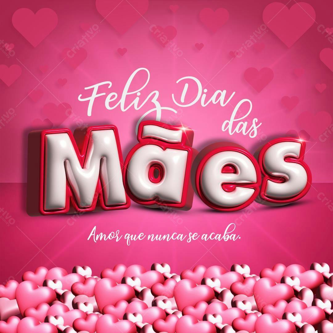Feliz Dia das Mães Post PSD Editável